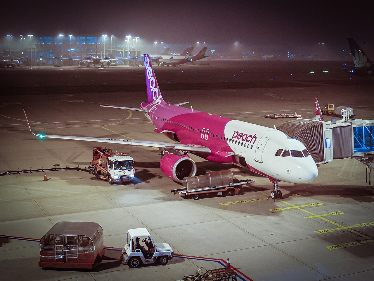 仁川国際空港の夜